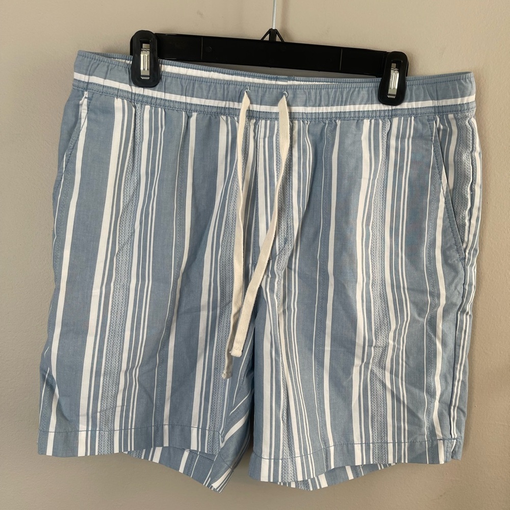 Banana Republic Light Blue and White Striped